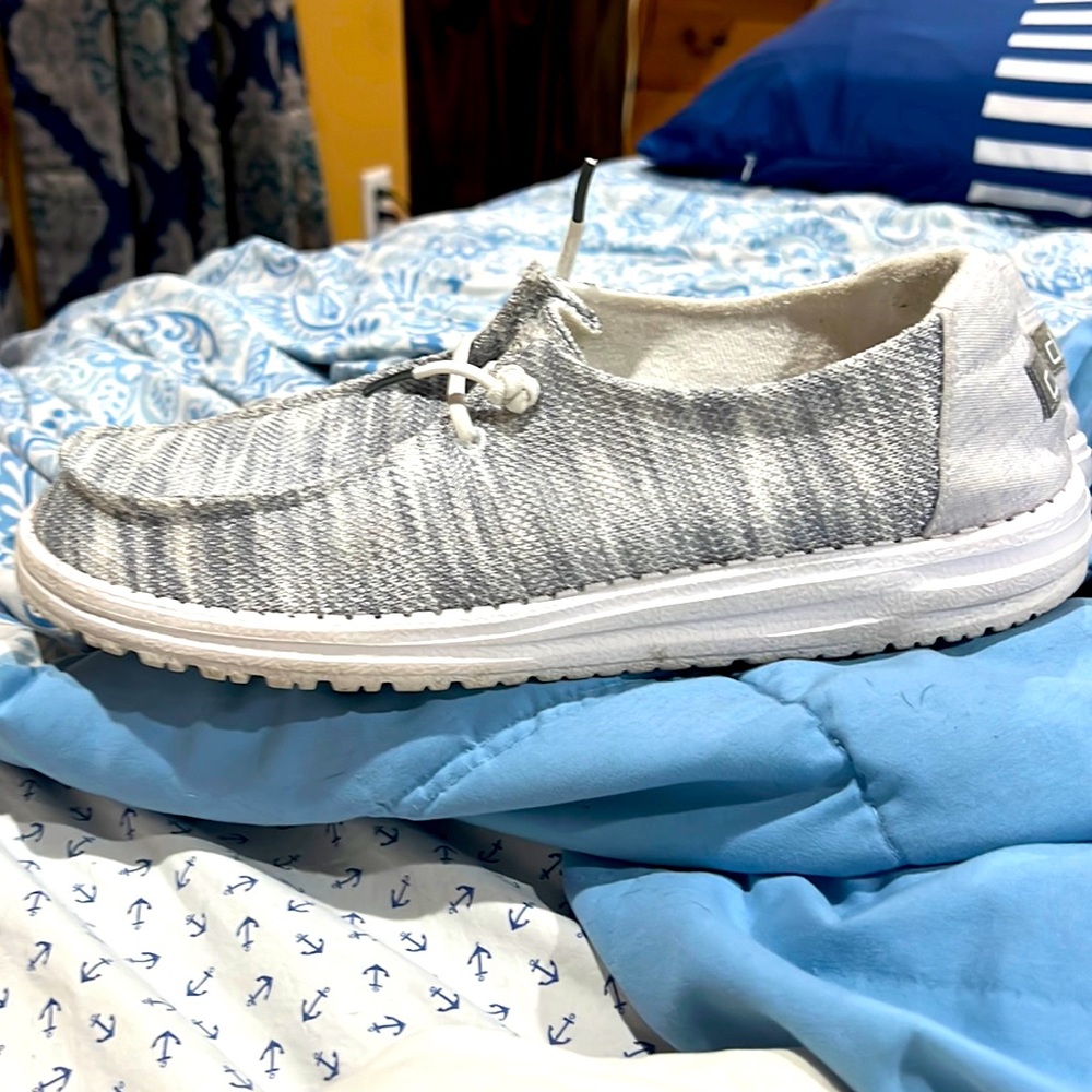 Hey dudes Wendy Sox  grey and white size 10